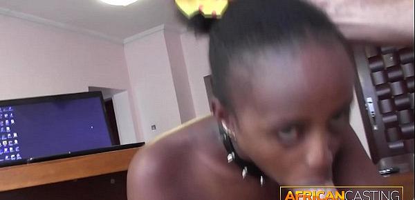  Face Fuck Gets Messy for Young Black Girl